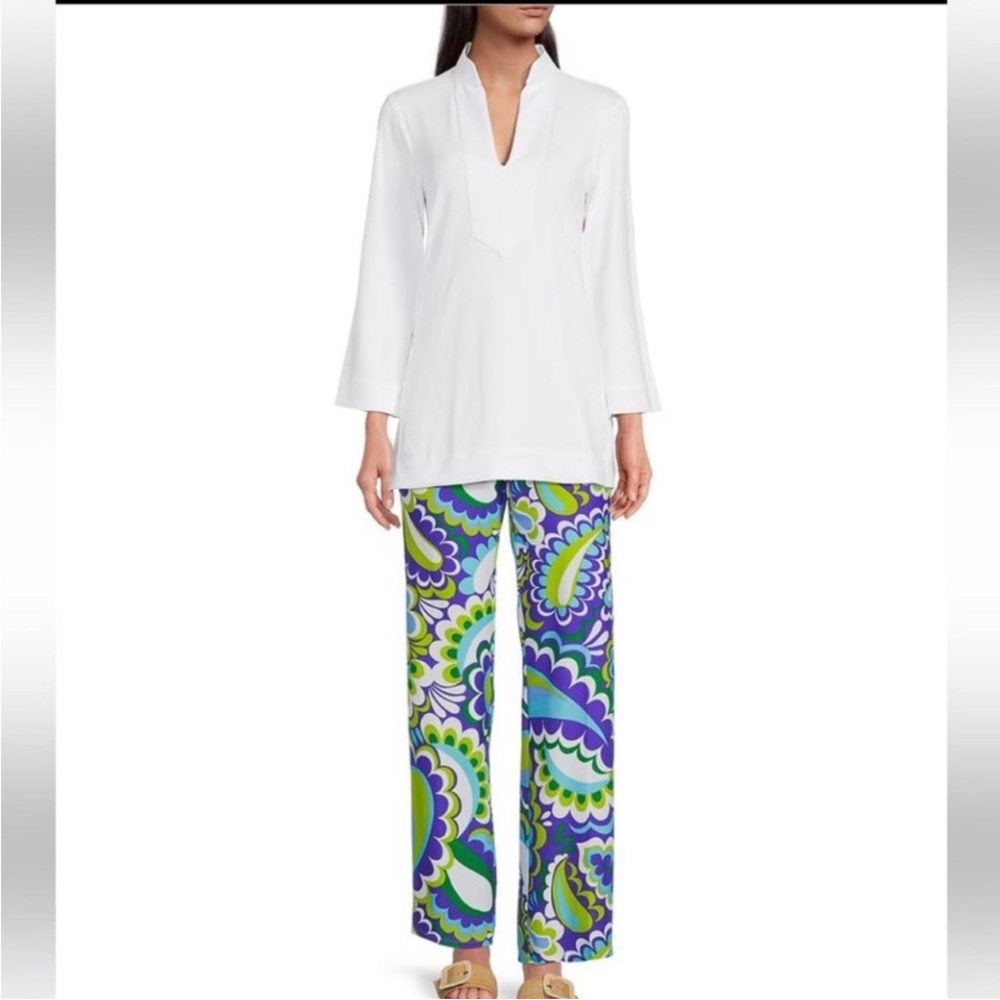 Jude Connally NWT Trixie Pants Mod Paisley Iris Wide Leg Size XXL Purple